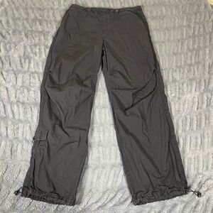 Garage Black Cotton Cargo Parachute Pants Bungee Hem Mens Medium 100065390